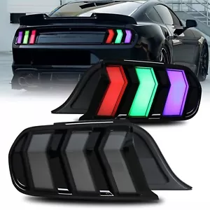 Conjunto de luces traseras LED RGB ahumadas para Ford Mustang S550 2015-23 - Imagen 1 de 7