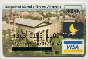 Vintage Visa Credit Card - Associated Alumni of Brown University Expired 1998 - Picture 1 of 2