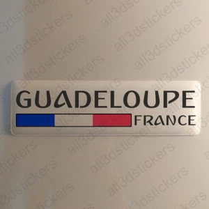 Guadeloupe France Autocollant 120x30mm Drapeau 3D Adhésif Relief Autocollants - Imagen 1 de 1