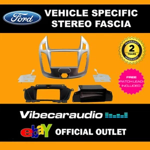 Ford Transit Connect 2013 en adelante doble Din coche panel fascia plateado CT23FD49 - Imagen 1 de 1