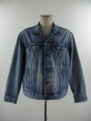 Men's L Levis 72334-0574 Trucker Jean Denim Jacket Skyline Blue Stonewash Big E - Image 1 of 4