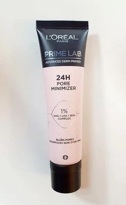 Primer minimizador de poros L’Oréal Prime Lab 30 ml - 24H Wear, complejo AHA+LHA+BHA, nuevo Foto 1 de 2