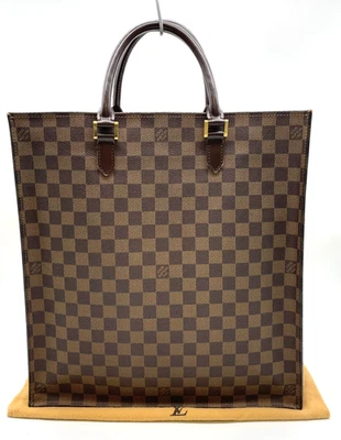 Подлинная сумка-тоут Louis Vuitton модель Damier Ebene Sac Plat N51140 ручная сумка i111048 - Изображение 1 из 4