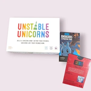 Unstable Unicorns 2nd Edition Card Game With Two Expansion Pack 1X sealed - Picture 1 of 7