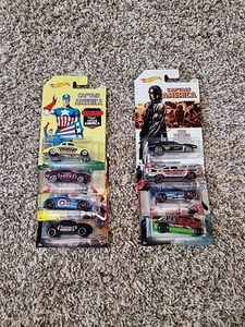 Hot Wheels HW CAPTAIN AMERICA COMPLETE SET 1 - 8 NEW - Picture 1 of 17