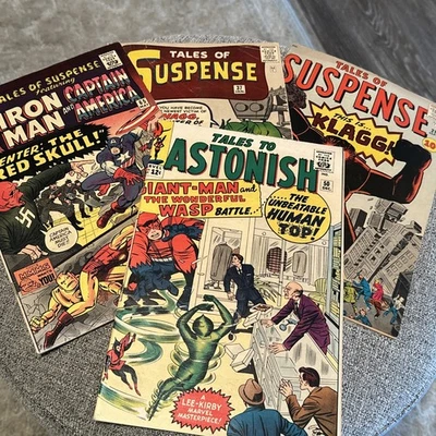 🔑TALES OF SUSPENSE #21, 37, 65 IRON MAN CAPTAIN AMERICA, TALES TO ASTONISH #50 - Image 1 of 4