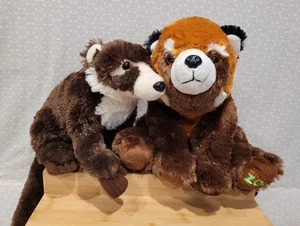 Set peluche panda rosso zoo Virginia Fiesta Coati Coatimundi & Wishpets - Foto 1 di 9