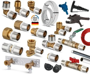 Fairpress Pressfitting TH Kontur für Verbundrohr DVGW 16 20 26 32 mm Fitting - Bild 1 von 47