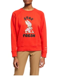 Marc Jacobs X Magda Archer Stay Fresh Crewneck Sweatshirt Extra Small XS Red - Picture 1 of 4