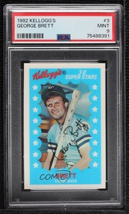 1982 Kellogg's 3-D Super Stars George Brett #3 PSA 9 MINT HOF