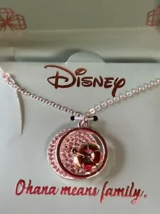 "Punto de Disney tema nklce "Ohana significa familia" Pavimento cristal plateado/dorado - Imagen 1 de 7