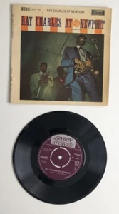 RAY CHARLES AT NEWPORT E.P VG+ 1961 RED LONDON POP 7" vinyl 45-RE-K 1317 - Picture 1 of 1
