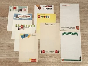 9 fogli diversi disegni Coca-Cola e 7 pagine menù giornaliere carta vintage - Foto 1 di 8
