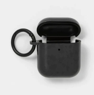 NIP HEYDAY APPLE AIRPODS GEN 1/2 HARDSHELL CASE WITH CLIP BLACK TORT - Image 1 of 4
