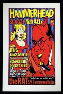 Hammerhead POSTER Otis Kings Of Hell 1996 Boston Artist Proof A/P Uncle Charlie - Bild 1 von 3