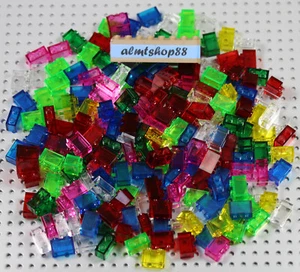 LEGO - 1x2 Basic Bricks Translucent Colors Blocks Trans Blue Red Green Bulk Lot - Picture 1 of 6