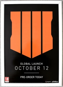 Póster promocional #4 Call of Duty Black Ops IIII 4 RARO PS4 42 cm x 59 cm - Imagen 1 de 2