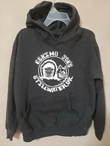 Eskimo Joes Youth Large Gray Sheen Print Sweatshirt Hoodie Stillwater OK--NEW - Picture 1 of 3