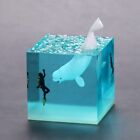 Marine Resin Whale Humpback Whale Diver Cube Ornament Home Birtay Gift1129