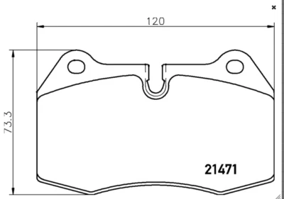 Mintex Disc Brake Pad Set - MDB1752 - Fits BMW 840Ci & 850Ci 94-97 - Image 1 of 4