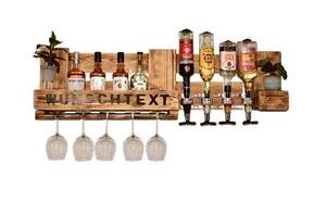 Hausbar Männer Whisky Aufbewahrung Schnaps Aufdruck Flaschenregal rustikal Sekt - Bild 1 von 9