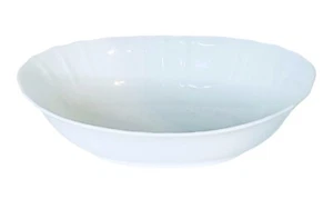 Noritake SWAN LAKE 3205 White Porcelain 10" Oval Vegetable Bowl NEW - Picture 1 of 7