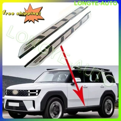 2PCS Running Boards Fits For All New Hyundai Santa Fe 2024 Nerf Bars Side Steps - Image 1 of 4