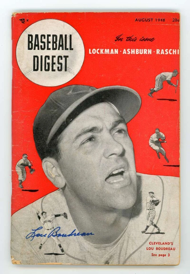 Lou Boudreau Indians Autographed Signed Baseball Digest 1948 Book JSA Authentic - Image 1 of 1
