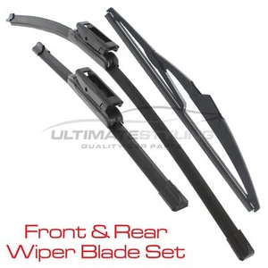 Front Wiper Blades & Rear Wiper Blade Set Renault Captur X87 Hatchback 2013-2016 - Picture 1 of 5