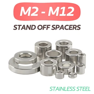 M2 M3 M4 M5 - M12 Stainless Steel Spacer Standoff Collar Stand Off Spacers Bush - Picture 1 of 7