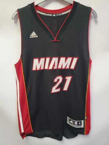 Miami Heat NBA 21 White side Basketball Swingman Adidas Jersey M VINTAGE Cover