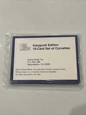 1990 Komp Kards Inaugural Edition 10-card Set Of Corvettes Sealed