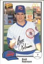 1989 Peoria Chiefs Team Issue #7 Brett Robinson