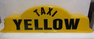 Barra de luz de techo de cabina de taxi amarilla de colección 5 bombillas de plástico original EE. UU. - Imagen 1 de 17
