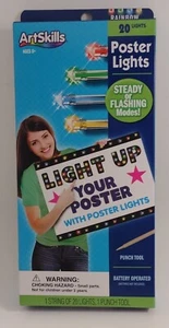 Poster Lights 20 LED String Kit Rainbow DIY Lighting for Pictures Signs Displays - Picture 1 of 2