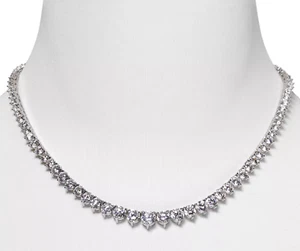 Crislu Graduated Cubic Zirconia Tennis Necklace in Platinum at Nordstrom - Picture 1 of 2