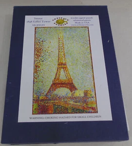 Artifact Puzzles Seurat 1898 Eiffel Tower 135 Piece Wooden Jigsaw Puzzle w/Box - Picture 1 of 2