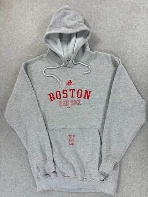 Boston Red Sox Adidas Dugout Baseball Hoodie Sweatshirt (Men's Small) Gray - Image 1 of 4