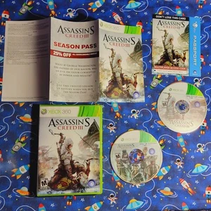 Assassin's Creed III 3 Xbox 360 Complete Cib Tested & Working - Picture 1 of 8
