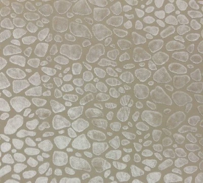 BALLARD DESIGNS LEOPARD VELVET CHALK CREAM FURNITURE FABRIC BY THE YARD 56"W - Image 1 of 4