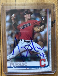 Zach Plesac signed handsigniert 2019 Topps Update US19 RC Karte Indians - Bild 1 von 1
