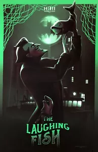 Póster estampado de Batman Juan Ramos El pez que ríe variante Batman Mondo cuello de botella artista - Imagen 1 de 4