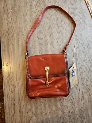 Bolso Cartera Vintage Años 80 Estilo Jaclyn Smith Charol Rojo Tophandle.  Foto 1 de 4