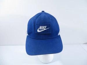 Nike Classic 99 Mesh Back Blue Trucker Snapback Adjustable Hat Cap - Picture 1 of 8
