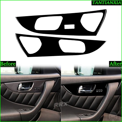 Cubierta interior de manija de puerta delantera negra para piano Infiniti FX QX70 2009-2019 Foto 1 de 4