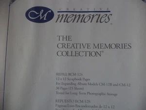 Creative Memories Refill Scrapbook Pages RCM-12S 15 Sheets NIP - Picture 1 of 2