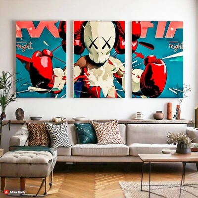 Impresiones artísticas urbanas Kaws - Boxeo azul Hypebeast ropa de calle decoración de pared - 3x - A2 Foto 1 de 4
