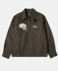 Chaqueta de viaje de recuerdo de calavera y serpiente de la guerra de Vietnam sin existencias para hombres Prendas exteriores con cremallera - Imagen 1 de 9