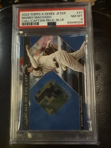 2022 Topps X Derek Jeter Call Of The Captain - Manny Machado Blue Relic /25 - Picture 1 of 2
