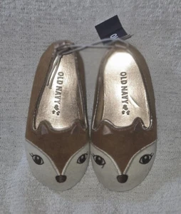 OLD NAVY CRITTER FOX ANIMAL LOAFER FLATS BALLERINAS MÄDCHEN * GR. 6 / 12-18 NEU - Bild 1 von 3
